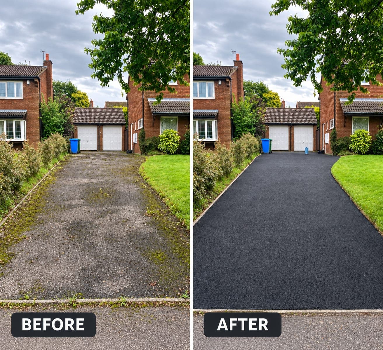 Block paved driveway cleaned and restored in Dublin